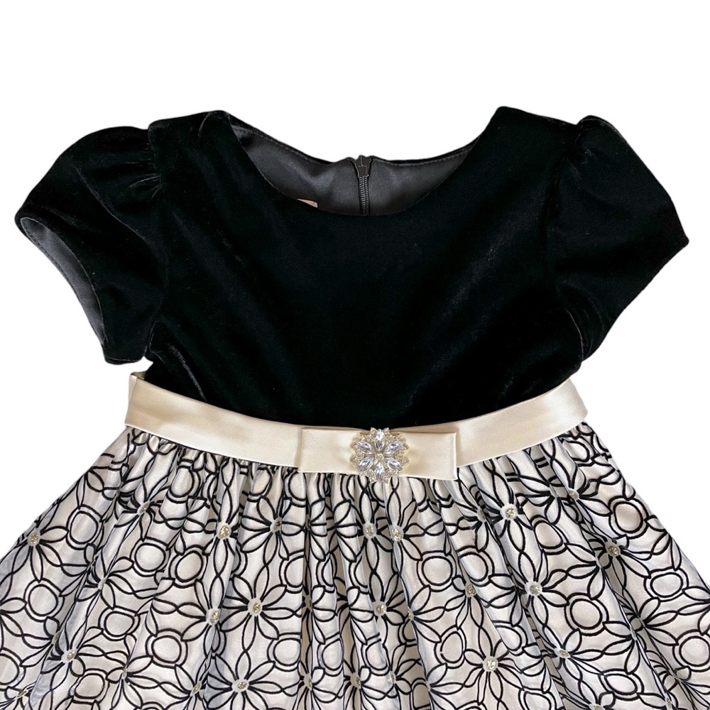 Cinderella 4T FancyDress Gold Black Velvet Look Twirly Layered Petticoat
